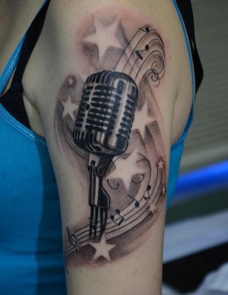 Tattoos - Vintage Microphone - 95274